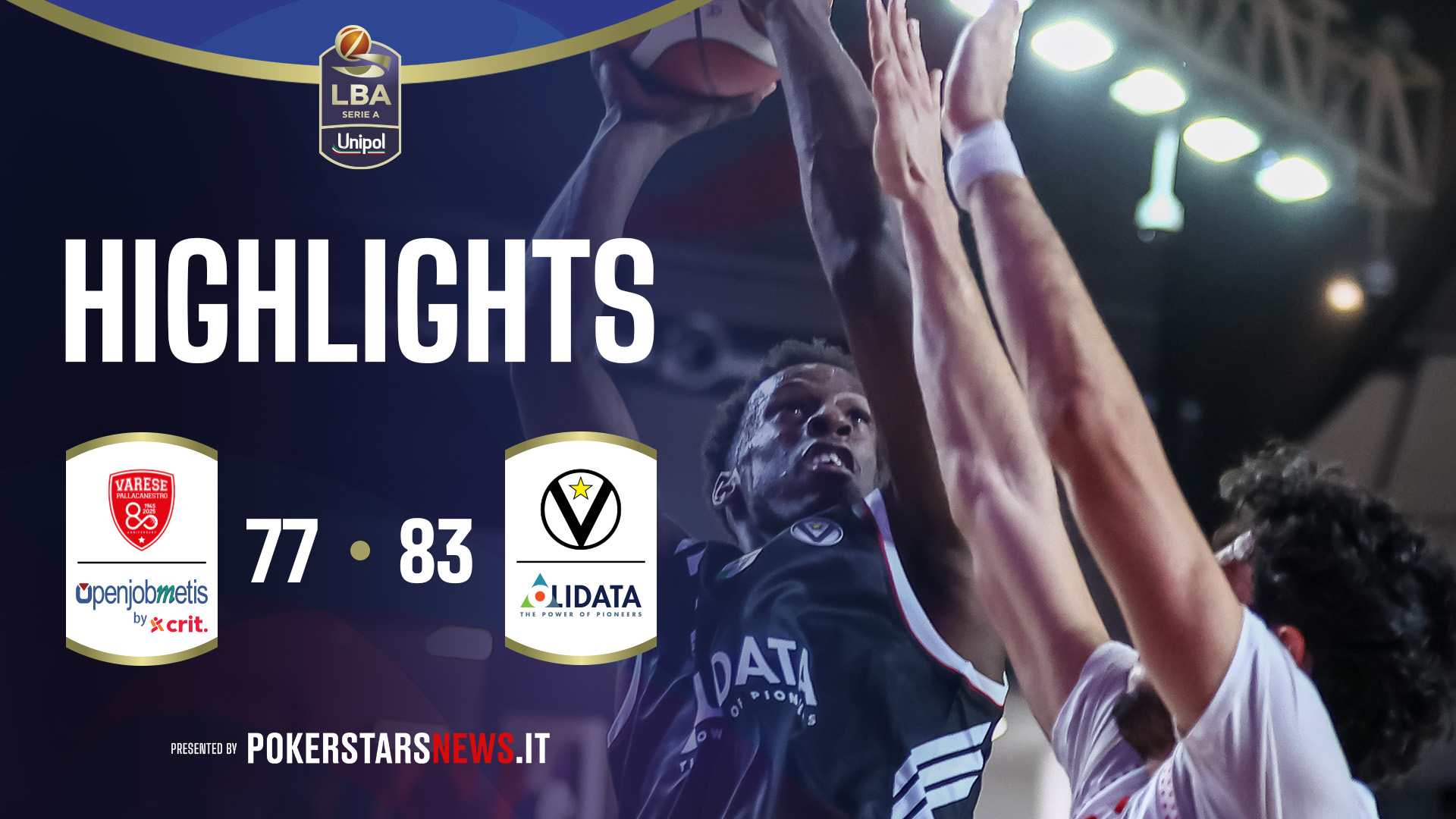 immagine - Openjobmetis Varese - Virtus Olidata Bologna | PokerstarsNews Highlights Serie A Unipol 2025/2026